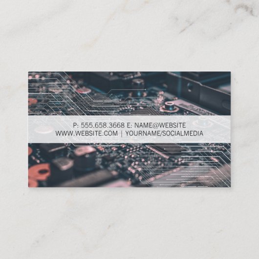Computertechnologie | printplaat visitekaartje (Achterkant)