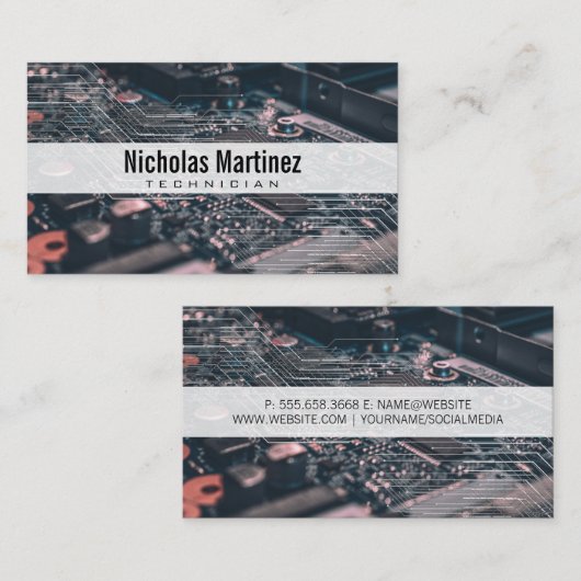 Computertechnologie | printplaat visitekaartje (Voorkant / Achterkant)