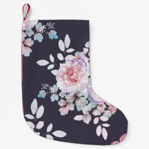 Computertekening mooie illustraties van bloemen kleine kerstsok