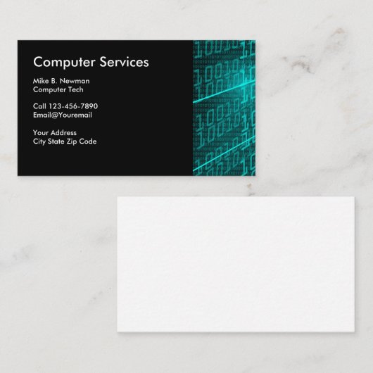 Computerthema-Visitekaartjes Visitekaartje (Voorkant / Achterkant)