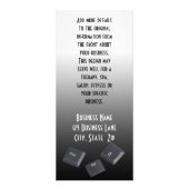 Computertoetsen opnieuw opstarten reclamekaart (Achterkant)