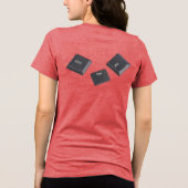 Computertoetsen opnieuw opstarten Tri-Blend shirt (Achterkant)