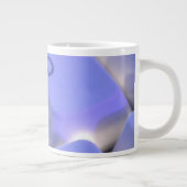 Computertoetsenbord blauw licht grote koffiekop (Rechts)