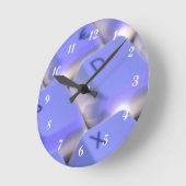 Computertoetsenbord blauw licht ronde klok (Hoek)