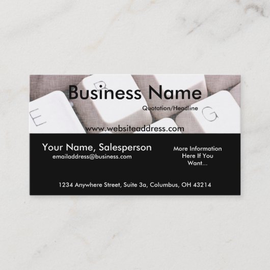 Computertoetsenbord Design 1-Visitekaartje Visitekaartje (Voorkant)