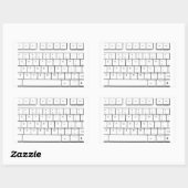 computertoetsenbord rechthoekige sticker (Vel)