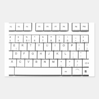 computertoetsenbord rechthoekige sticker