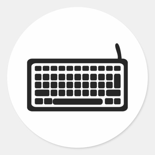 Computertoetsenbord Ronde Sticker (Voorkant)