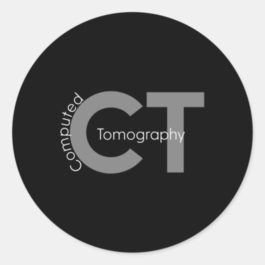 Computertomografie CT Technoloog MRI Tech Ronde Sticker (Voorkant)