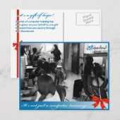 Computertraining voor 1 meisje briefkaart (Voorkant / Achterkant)