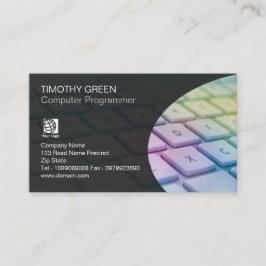 Computervaardigheden Services Kleurrijk laptoptoet Visitekaartje