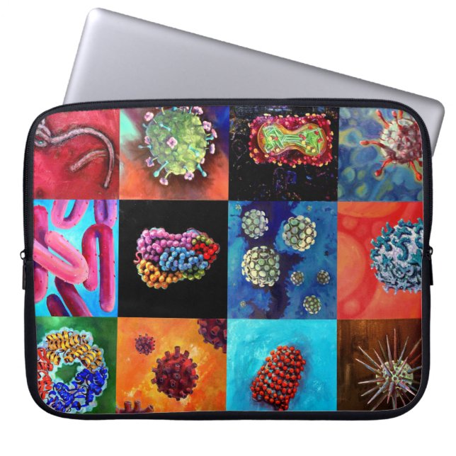 Computervirus!-neopreen laptophoes laptop sleeve (Voorkant)