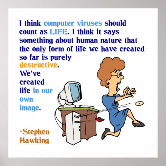 Computervirussen zijn live (1) poster (Voorkant)