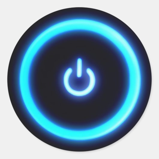 Computervoeding Ronde Sticker (Voorkant)