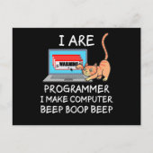 Computerwetenschap IT-computerkat grappige zeggift Briefkaart (Voorkant)