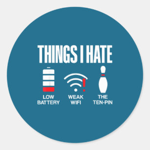 Computerwetenschappelijke dingen die ik haat Lage  Ronde Sticker