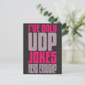 Computerwetenschappen programmeur udp grap briefkaart (Staand voorkant)