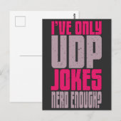 Computerwetenschappen programmeur udp grap briefkaart (Voorkant / Achterkant)