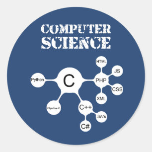 Computerwetenschappen Ronde Sticker