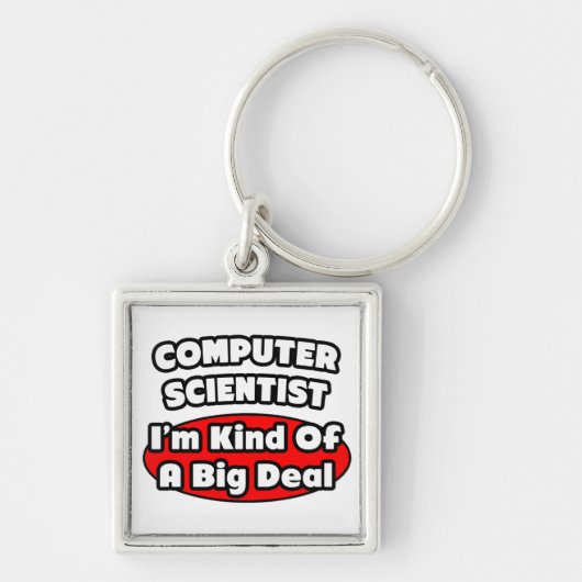 Computerwetenschapper... belangrijk onderdeel sleutelhanger (Voorkant)