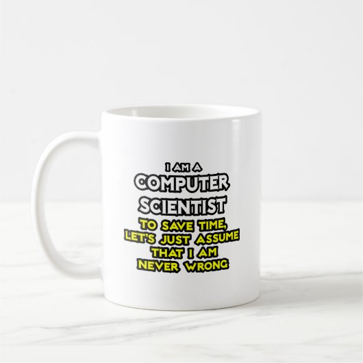 Computerwetenschapper.. Nooit fout Koffiemok (Links)