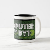 Computerwetenschappers hebben byte...knibbels, bee tweekleurige koffiemok (Voorkant rechts)