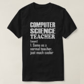 Computerwetenschapsleraar als normale leraar t-shirt (Design voorkant)