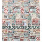 Computerwoordenboek in kleur douchegordijn (Voorkant)