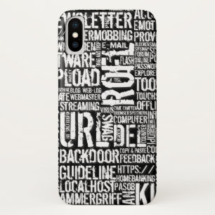 Computerwoordenboek monochroom Case-Mate iPhone case