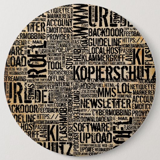 Computerwoordenboek -  ronde button 6,0 cm (Voorkant)