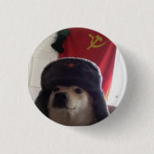 Comrade Doge de Communistische Doggo Pupper Ronde Button 3,2 Cm (Voorkant)