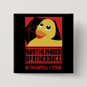 Comrade Duck Agit Prop Vierkante Button 5,1 Cm