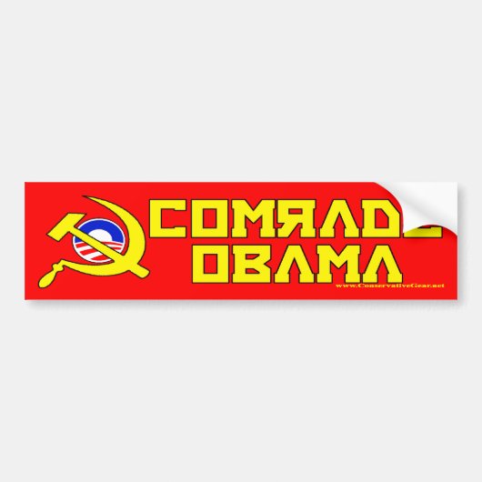 Comrade Obama Bumpersticker (Voorkant)