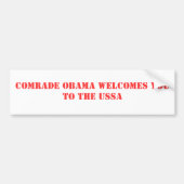 Comrade Obama heet u welkom in de USSA Bumpersticker (Voorkant)