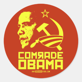 Comrade Obama Ronde Sticker