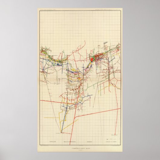 Comstock Mine Maps Number IV Poster (Voorkant)
