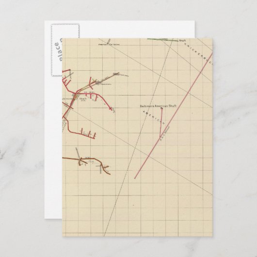 Comstock Mine Maps Number VIX Briefkaart (Voorkant / Achterkant)