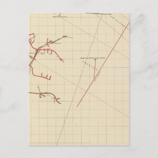 Comstock Mine Maps Number VIX Briefkaart (Voorkant)