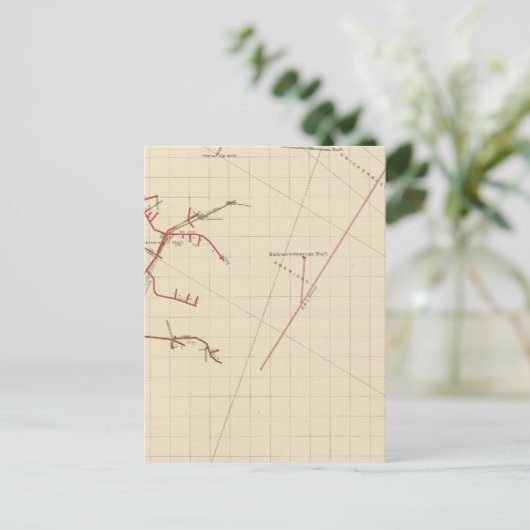 Comstock Mine Maps Number VIX Briefkaart (Staand voorkant)