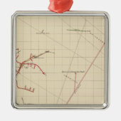 Comstock Mine Maps Number VIX Metalen Ornament (Voorkant)