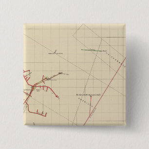 Comstock Mine Maps Number VIX Vierkante Button 5,1 Cm