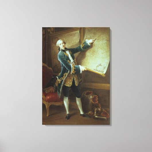 Comte de Vaudreuil, 1758 Canvas Afdruk (Voorkant)