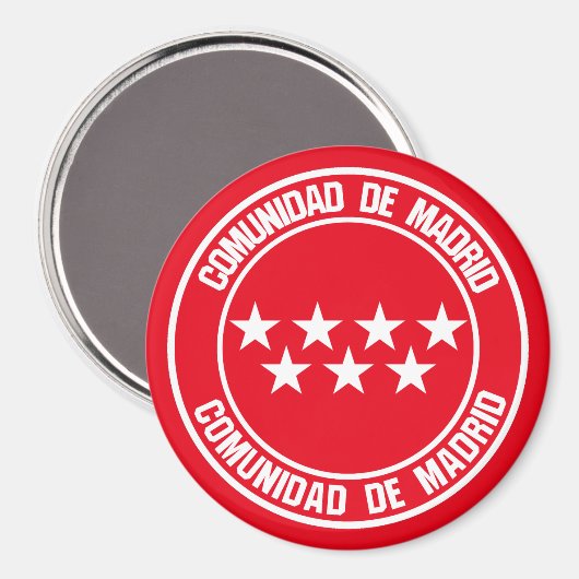 Comunidad de Madrid Round Emblem Magneet (Voorkant / Achterkant)