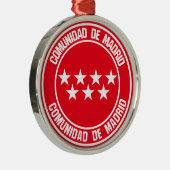 Comunidad de Madrid Round Emblem Metalen Ornament (Rechts)