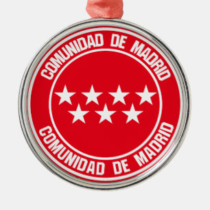 Comunidad de Madrid Round Emblem Metalen Ornament