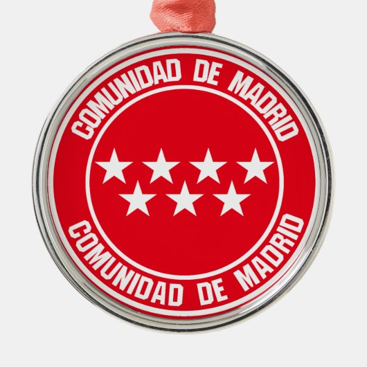 Comunidad de Madrid Round Emblem Metalen Ornament (Voorkant)