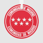 Comunidad de Madrid Round Emblem Ornament (achterkant)