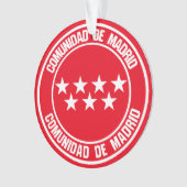 Comunidad de Madrid Round Emblem Ornament (voorkant)
