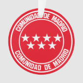 Comunidad de Madrid Round Emblem Ornament (voorkant)