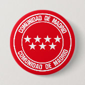Comunidad de Madrid Round Emblem Ronde Button 7,6 Cm (Voorkant)
